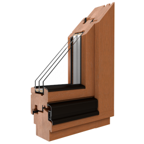 Holzfenster 100 x 100 cm